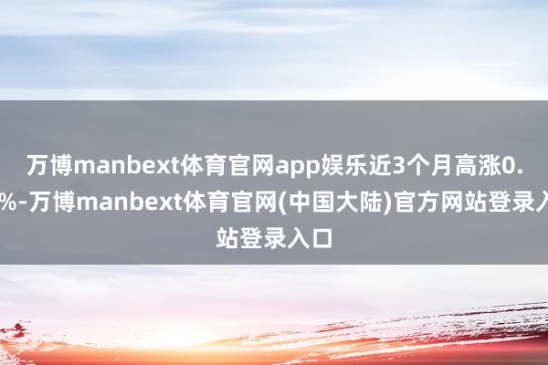 万博manbext体育官网app娱乐近3个月高涨0.63%-万博manbext体育官网(中国大陆)官方网站登录入口