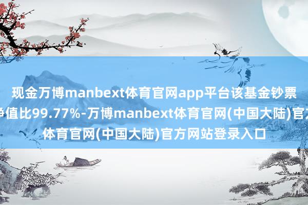 现金万博manbext体育官网app平台该基金钞票建立：股票占净值比99.77%-万博manbext体育官网(中国大陆)官方网站登录入口