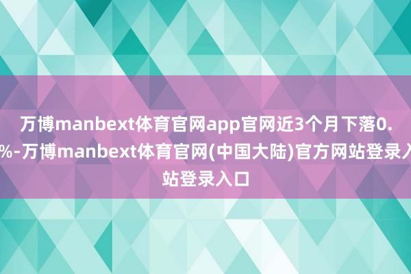 万博manbext体育官网app官网近3个月下落0.26%-万博manbext体育官网(中国大陆)官方网站登录入口